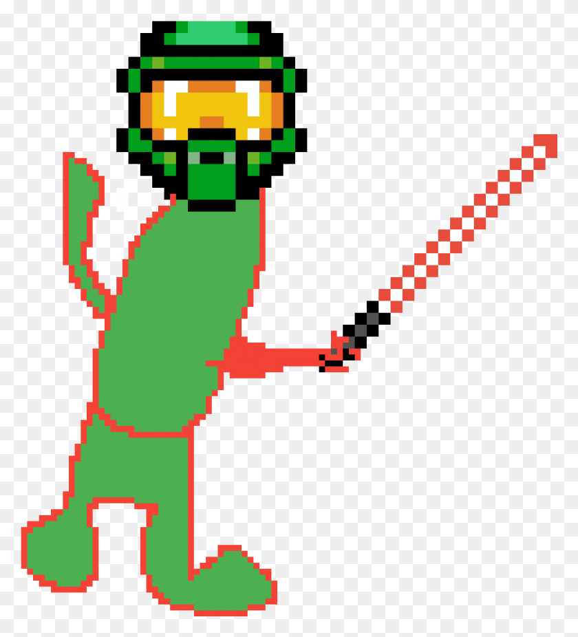 1081x1201 Halo With A Lightsaber Master Chief Pixel Art, Animal, Invertebrate, Insect HD PNG Download