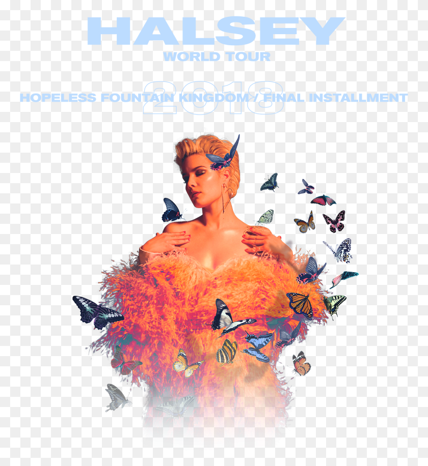 763x856 Halsey And Jessie Reyez At Shoreline Amphitheatre On Halsey Hopeless Fountain Kingdom Tour, Poster, Advertisement, Dance Pose HD PNG Download