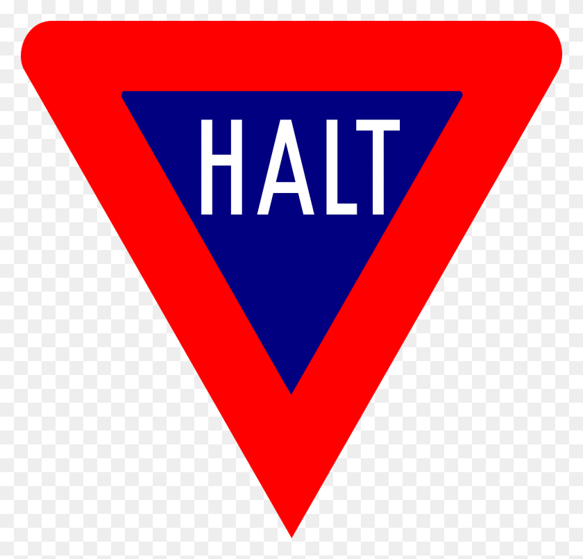 1280x1223 Halt Stop Sign Symbol Triangle Image Halt Clipart, Dynamite, Bomb, Weapon HD PNG Download