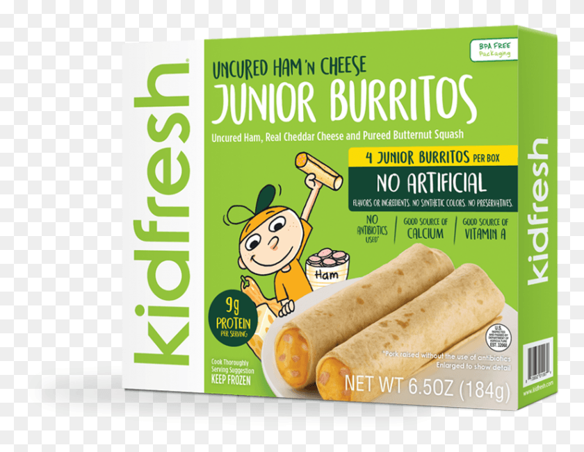 824x625 Jamón 39N Queso Junior Burritos Kidfresh, Hot Dog, Comida, Burrito Hd Png