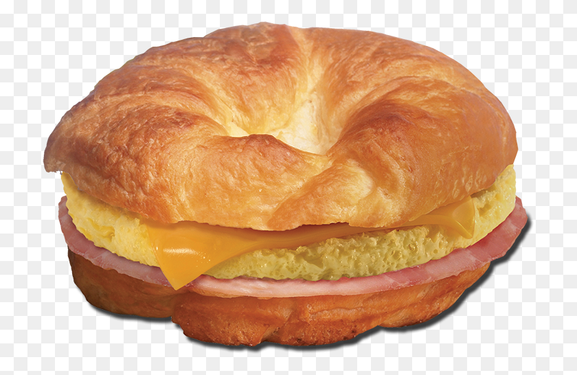 717x486 Ham Egg39n Cheese Croissant Fast Food, Burger, Food, Bread HD PNG Download