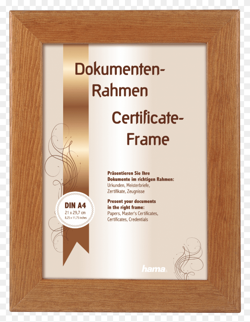 801x1050 Hama Riga Wooden Frame Brown 21 X 29 7 Cm Picture Frame, Advertisement, Poster, Flyer HD PNG Download