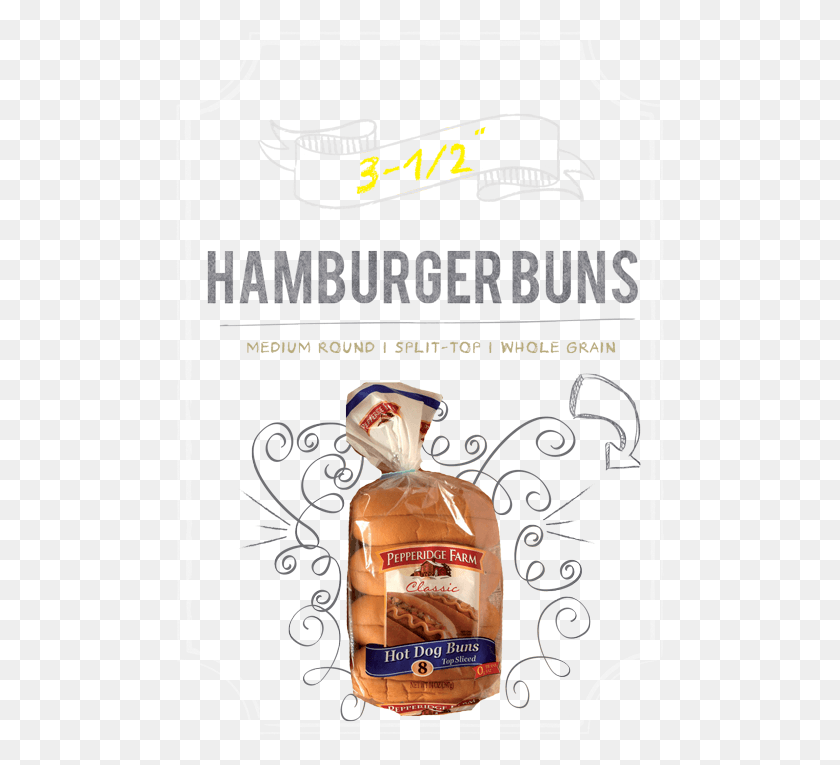 491x705 Hamburger Buns Chalk, Liquor, Alcohol, Beverage HD PNG Download