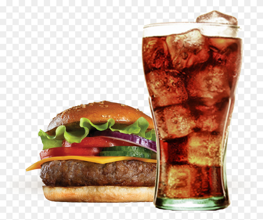 946x780 Hamburger Coke Fries French Burger Diet Coca Cola Clipart Hamburger And Coca Cola, Food, Soda, Beverage HD PNG Download