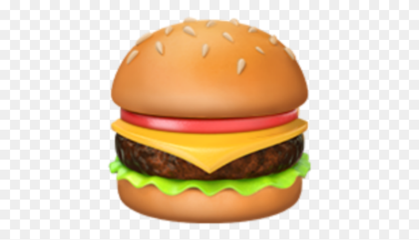 411x421 Hamburger Emoji, Burger, Food, Birthday Cake HD PNG Download