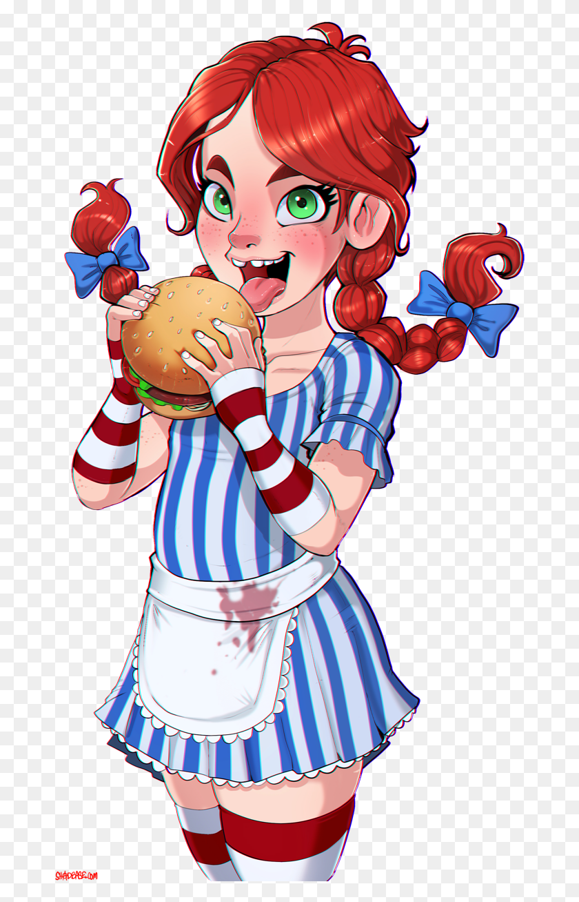 682x1247 Hamburger Fast Food Cartoon Anime Fictional Character Wendy39s Loli, Person, Human, Bowling HD PNG Download