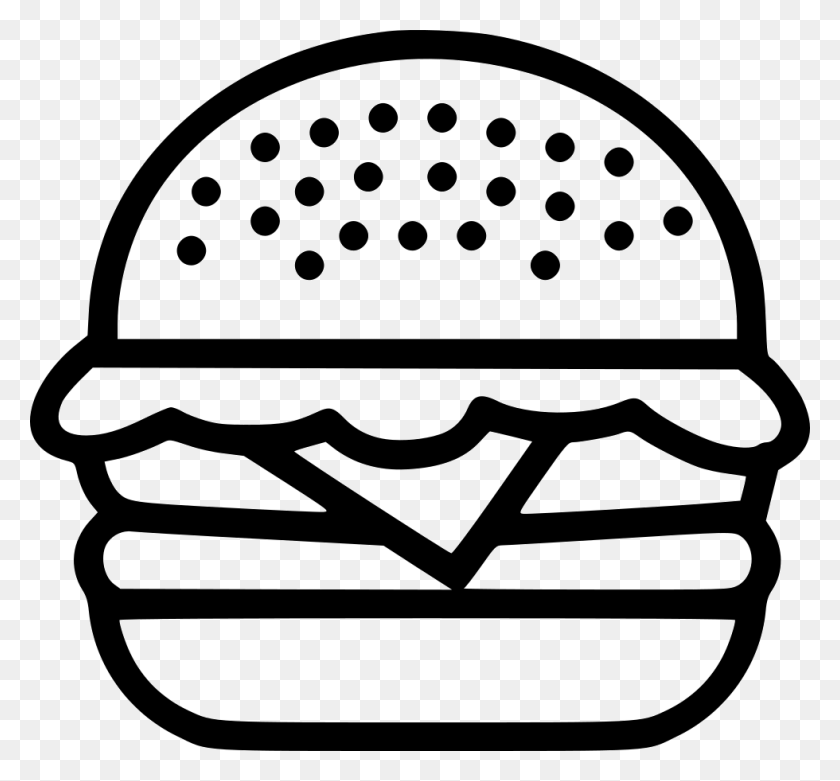 980x906 Hamburger Svg Junk Food Burger Icon, Label, Text, Food HD PNG Download