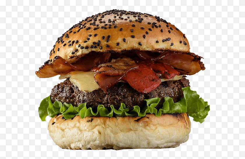 601x487 Hamburguesa, Burger, Food, Sesame HD PNG Download