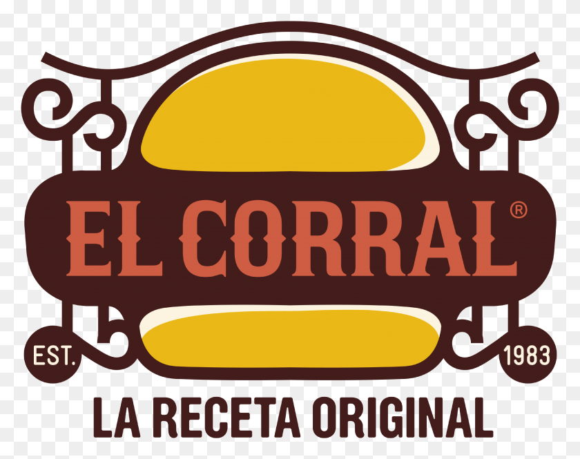 3862x2998 Hamburguesas El Corral Logos El Corral, Text, Food, Label HD PNG Download
