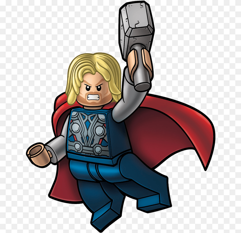 662x812 Hammer Thor Thor Lego, Book, Comics, Publication, Baby Clipart PNG