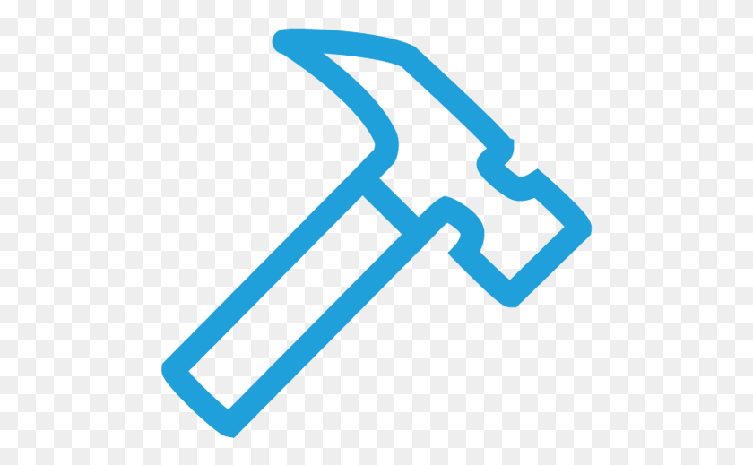 482x459 Hammer Icon To Indicate Roofscreen Products Are Easy Hammer Icon, Axe, Tool, Wrench HD PNG Download