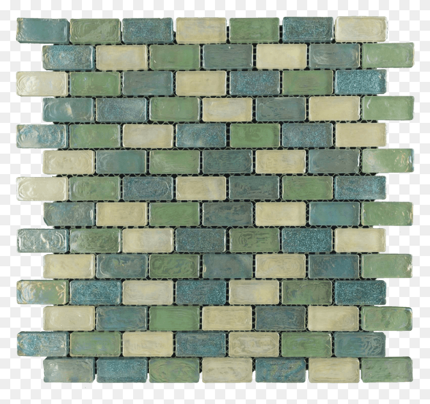 1579x1477 Hammered Aqua Brick Mosaic X Tiles From, Walkway, Path, Wall Descargar Hd Png