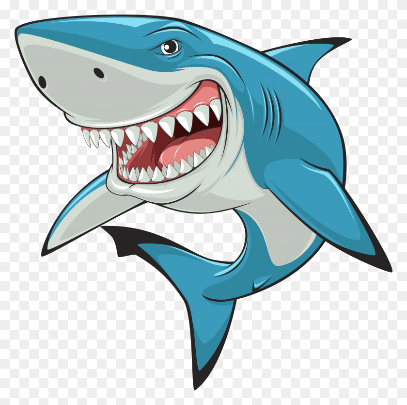 3793x3773 Hammerhead Great White Clip Art Transprent Shark Cartoon, Sea Life, Fish, Animal HD PNG Download