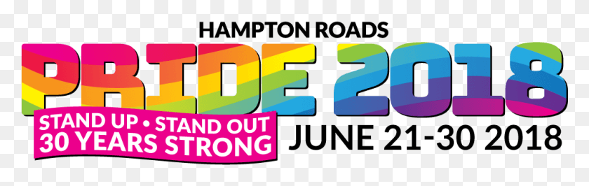 997x264 Hampton Roads Pride 2018 Is A Series Of Special Events Graphic Design, Text, Alphabet, Number HD PNG Download