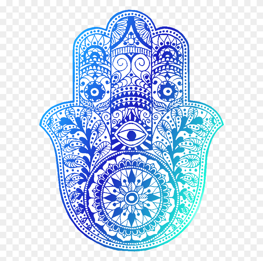 592x773 Hamsa Hand Blues Hamsa Mandala Designs, Doodle Hd Png Скачать