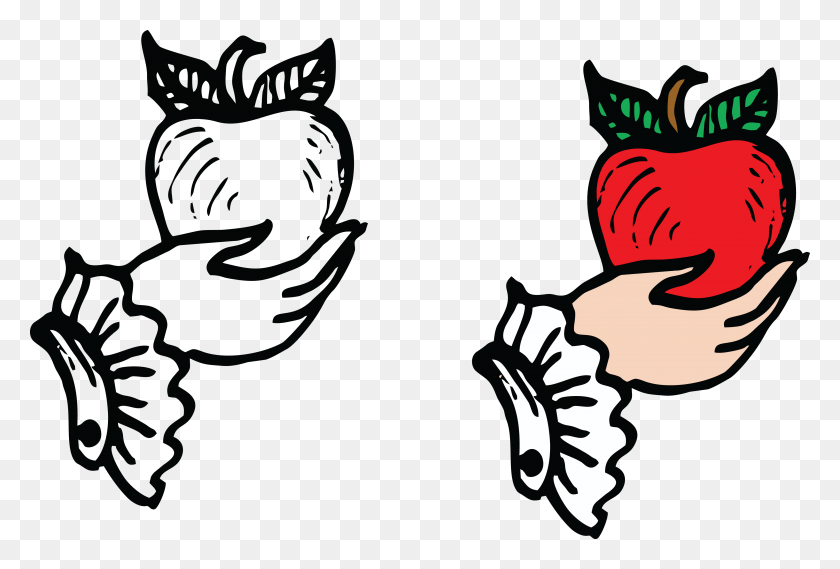 4000x2613 Hand Apple Handdrawn Hand Drawn Food Vintage Ripe Clip Art, Clothing, Apparel, Face HD PNG Download