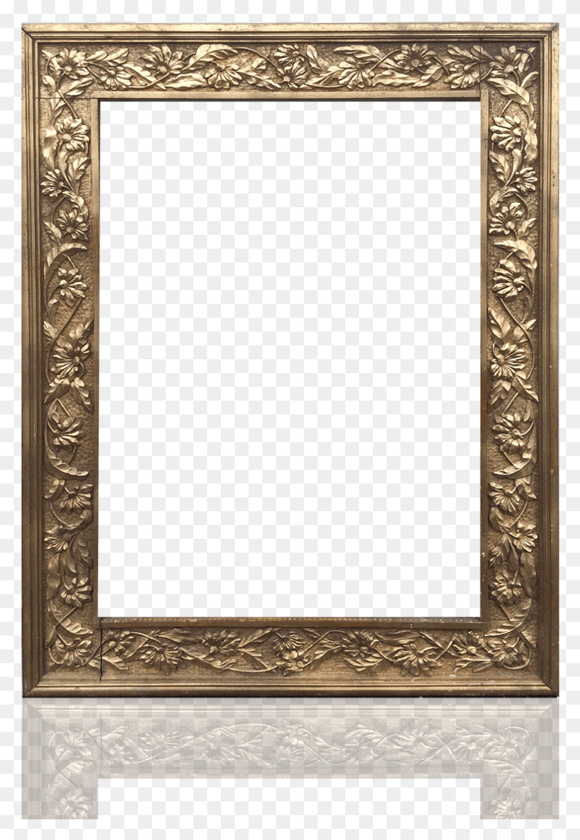 786x1165 Hand Carved Art Nouveau Frame Painting Frame Art Nouveau, Rug, Mirror, Face HD PNG Download