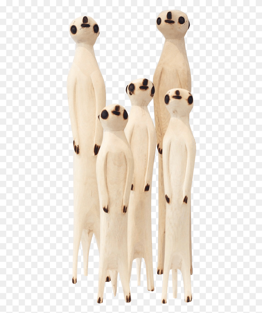 418x944 Hand Carved Meerkats Meerkat, Figurine, Snowman, Winter HD PNG Download