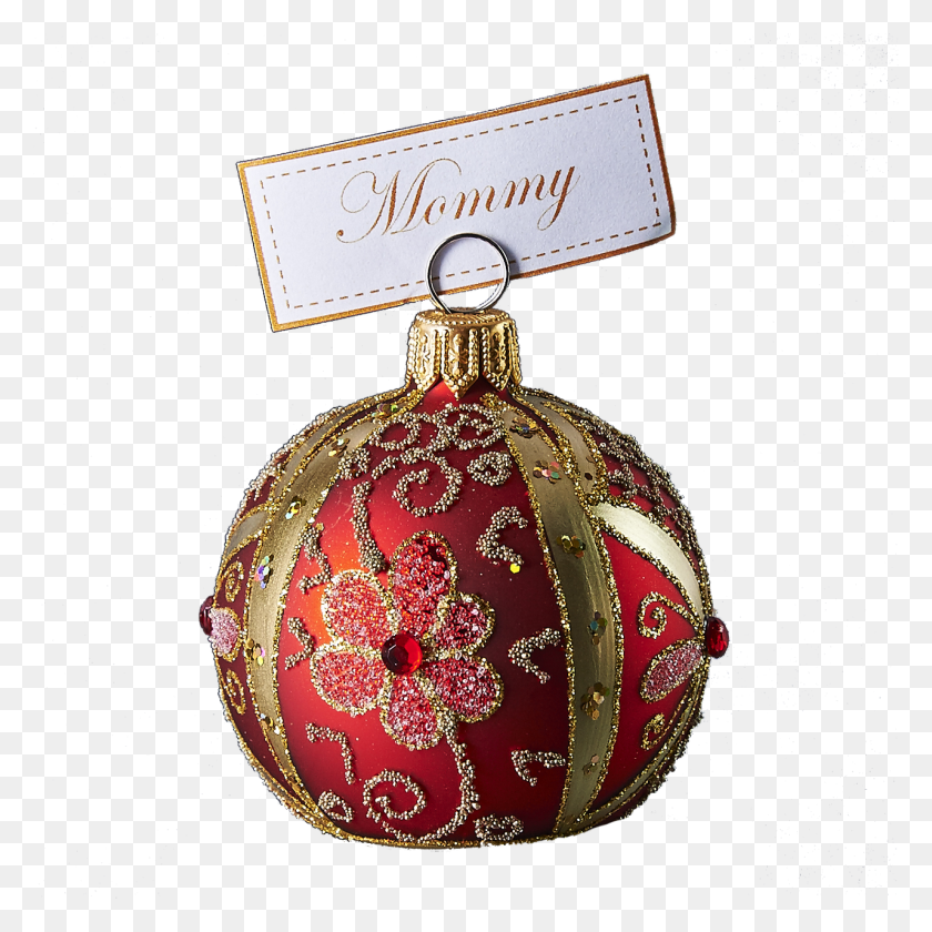 1280x1280 Hand Crafted Christmas Ornament Red Flowered Cardholder Christmas Ornament, Ornament, Bottle HD PNG Download