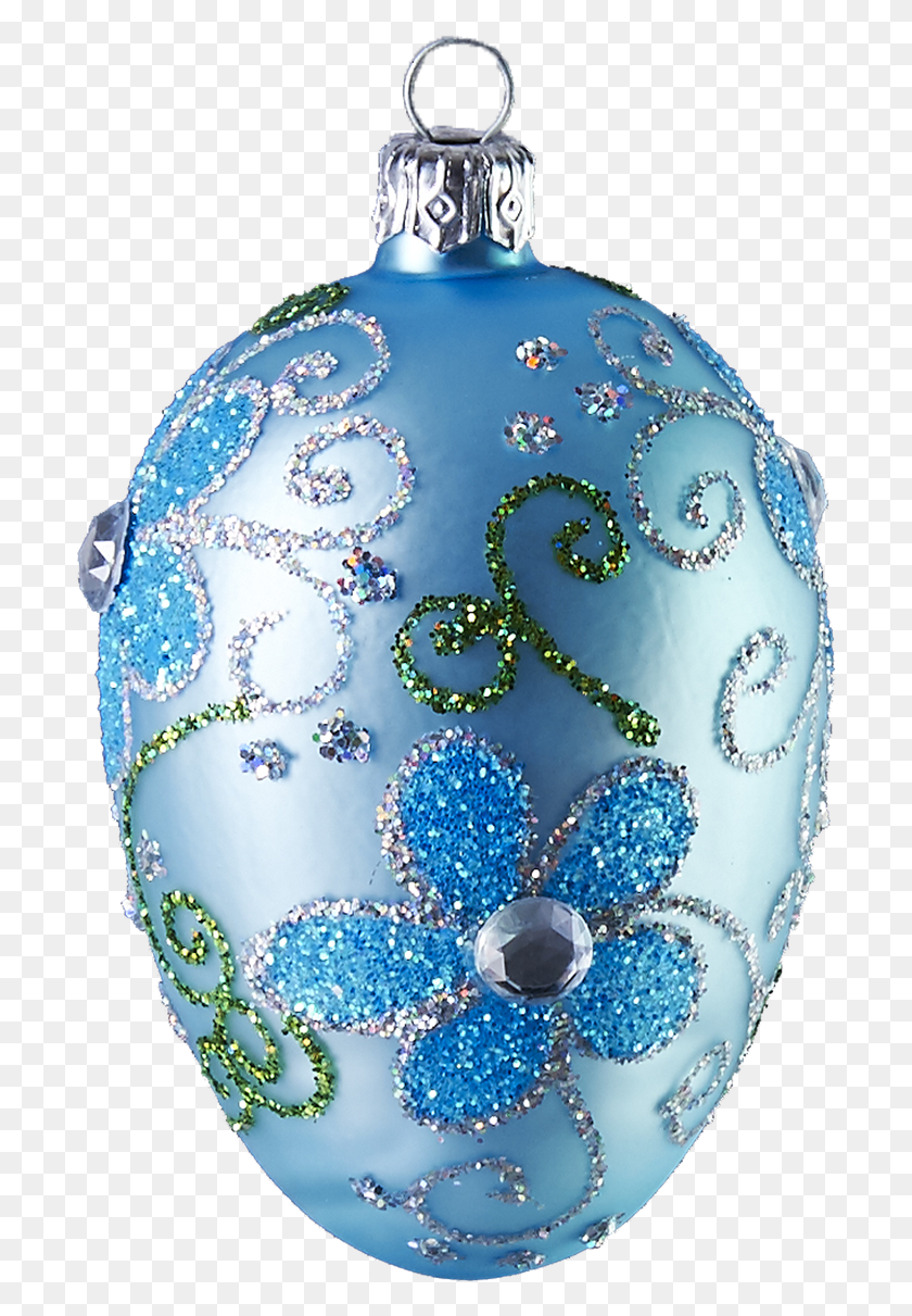 704x1151 Hand Crafted Christmaseater Ornament Powder Blue Oval Christmas Ornament, Necklace, Jewelry, Accessories HD PNG Download
