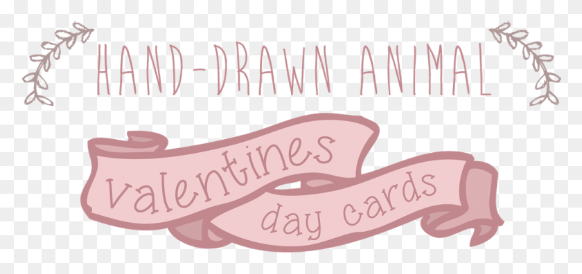 1024x442 Hand Drawn Animal Valentine39s Day Cards Banner, Text, Label, Skin HD PNG Download