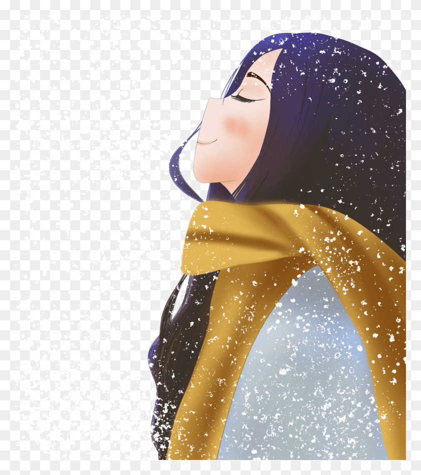 1754x2001 Hand Drawn Beautiful Girl Woman And Psd Girl, Person, Human HD PNG Download
