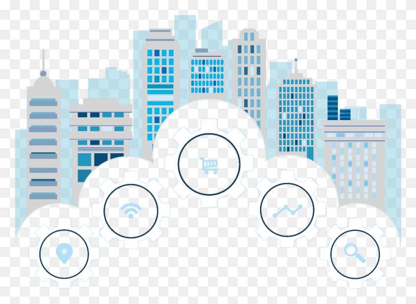 1533x1092 Hand Drawn Blue Architectural Elements Circle, Machine, Gear, Axle HD PNG Download