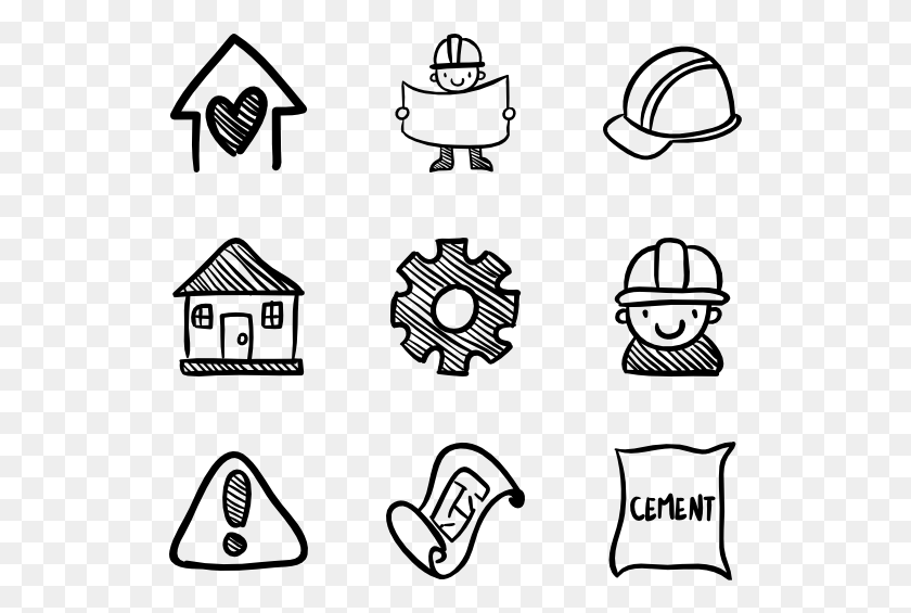 529x505 Hand Drawn Construction Hand Drawn Icon, Gray, World Of Warcraft HD PNG Download