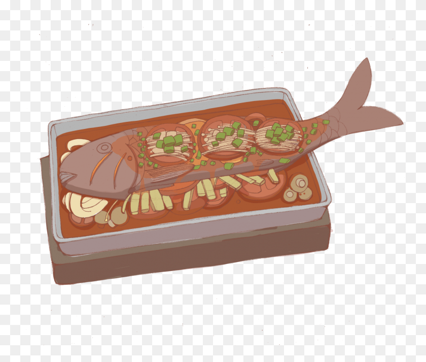 1959x1642 Hand Drawn Grilled Fish Food Barbecue And Psd Food, Box, Text, Diamond HD PNG Download