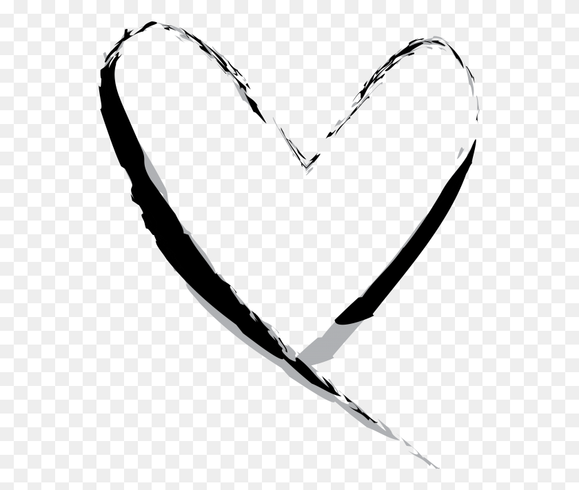 555x651 Hand Drawn Heart Heart, Bow, Wire, Barbed Wire HD PNG Download