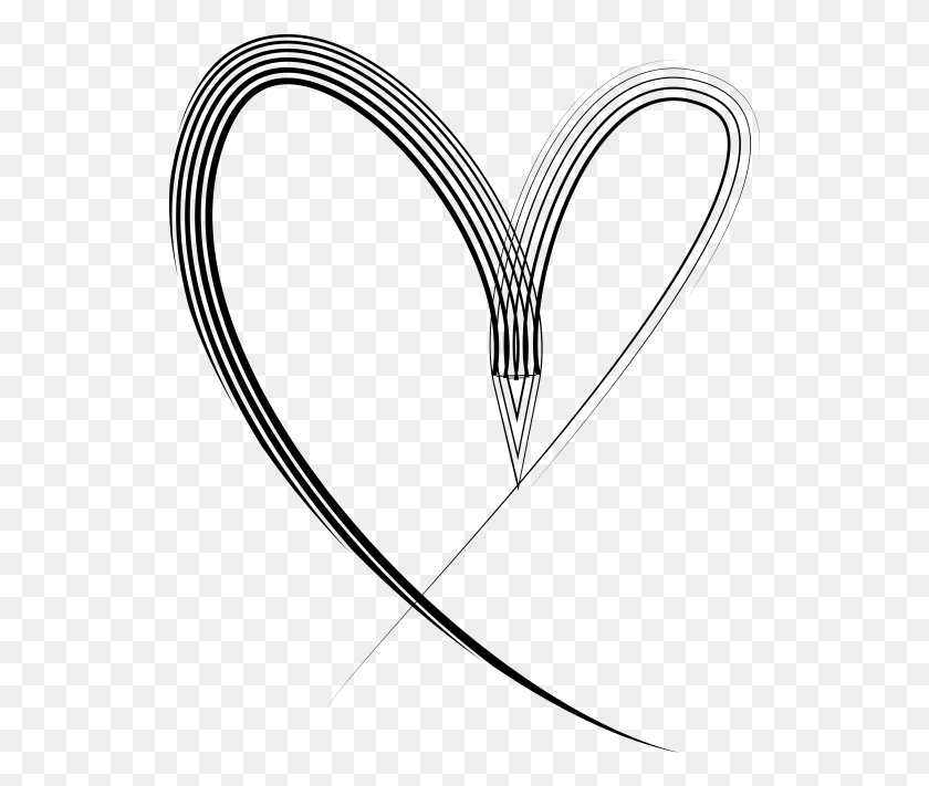 535x651 Hand Drawn Heart Heart, Gray, World Of Warcraft HD PNG Download