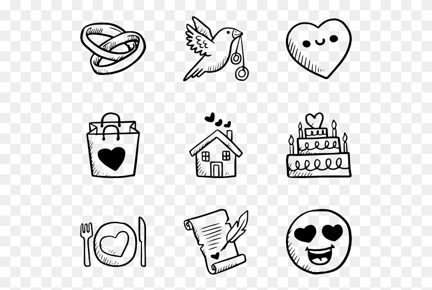 529x505 Hand Drawn Love Elements Hand Drawn Icon, Gray, World Of Warcraft HD PNG Download