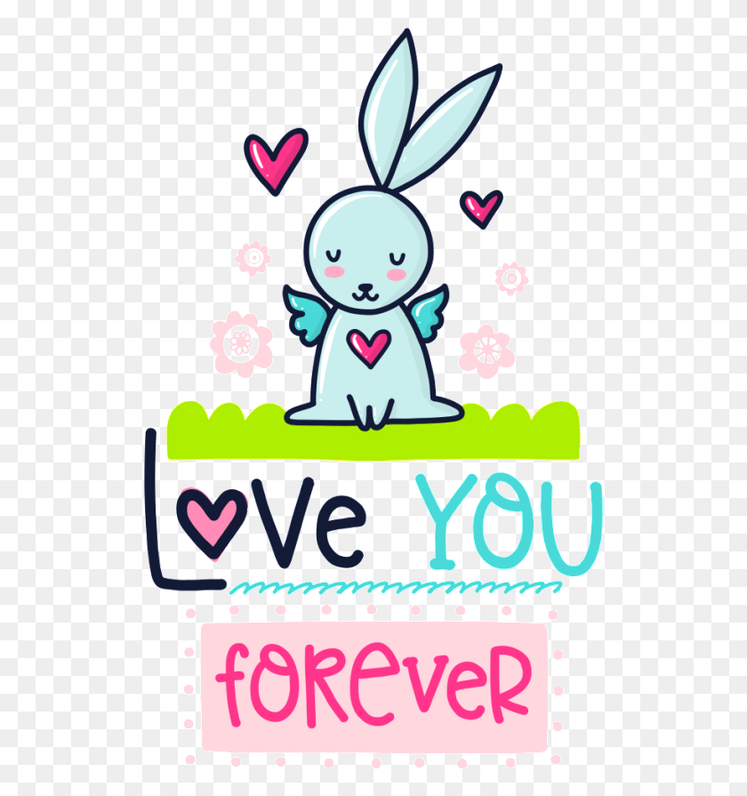 517x835 Hand Drawn Love You To Forever Cartoon Card Vector Cartoon, Crowd, Text, Mammal HD PNG Download