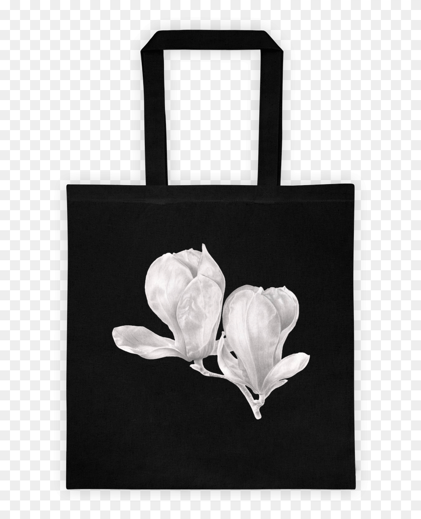 636x977 Hand Drawn Magnolia Tote Tote Bag Retro, Plant, Flower, Blossom Descargar Hd Png