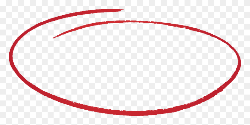 814x379 Hand Drawn Red Circle Hand Drawing A Circle, Oval, Rug HD PNG Download