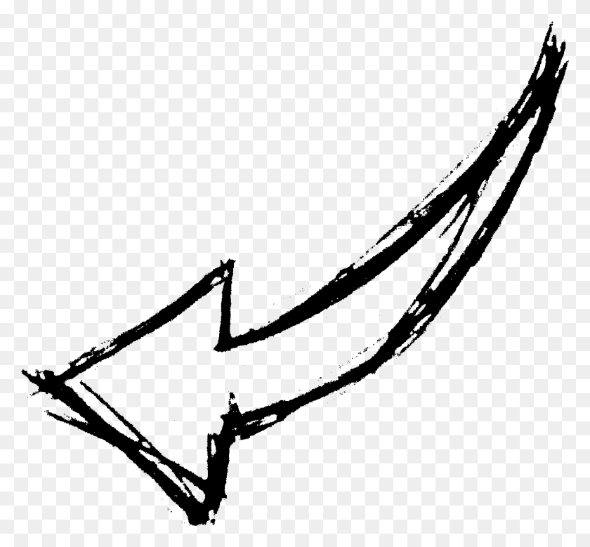 1449x1337 Hand Drawn Vintage Arrow Hand Drawn Arrow Down, Nature, Outdoors, Night HD PNG Download