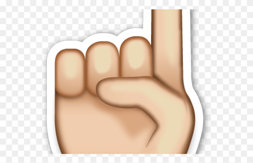 563x481 Hand Emoji Clipart Pointed Finger Deen Islam Ki Baatein, Fist HD PNG Download