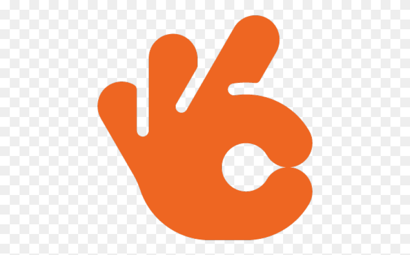 443x463 Hand Gesture Clipart Ok Symbol Transparent Ok Logo, Text, Clothing, Apparel HD PNG Download