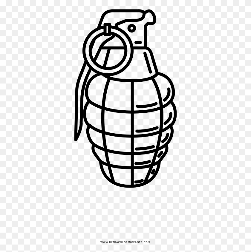 345x785 Hand Grenade Coloring, Gray, World Of Warcraft HD PNG Download