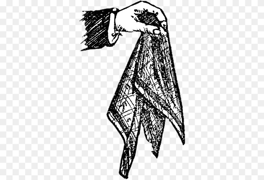 347x575 Hand Holding Handkerchief Vintage, Art, Person, Drawing PNG