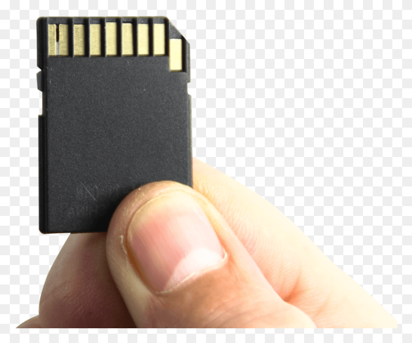 852x699 Hand Holding Memory Card Image Memory Card In Hand, Person, Human, Finger HD PNG Download
