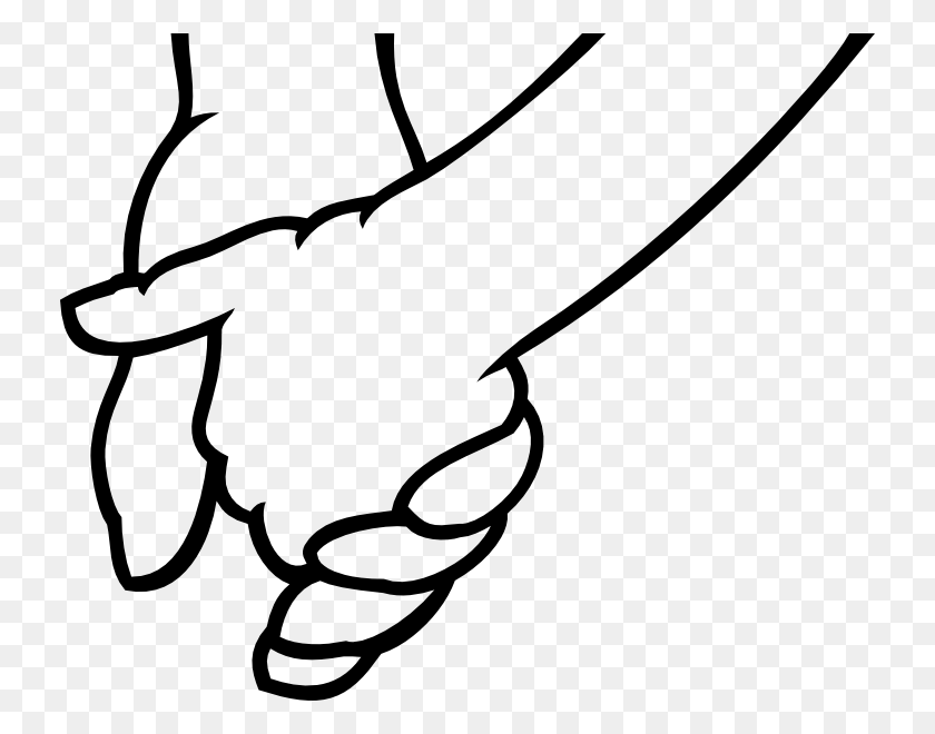 732x600 Hand Holding Pencil For Kids Holding Hands Clip Art Black And White, Bow, Scissors, Blade HD PNG Download