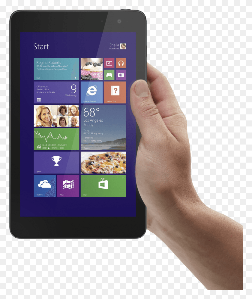 1291x1545 Hand Holding Tablet Image Tablet In Hand Transparent, Computer, Electronics, Person HD PNG Download