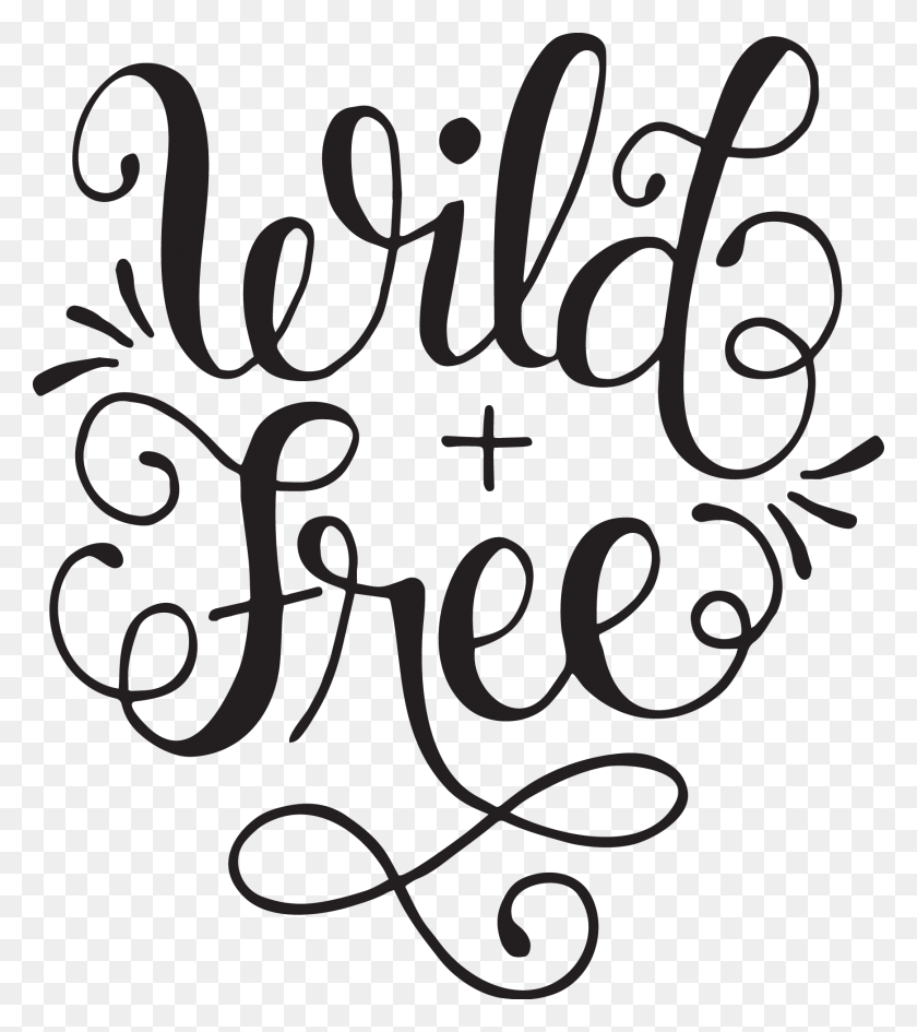 1739x1975 Hand Lettered Wild And Free Print And Svg Cut File Wild And Free Svg, Text, Alphabet, Letter HD PNG Download