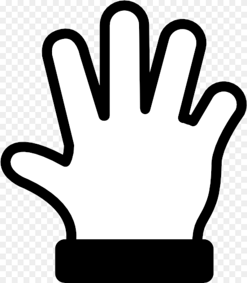 897x1025 Hand Outline Hands Spread Gestures Icon Clipart Hand Outline, Clothing, Glove Sticker PNG