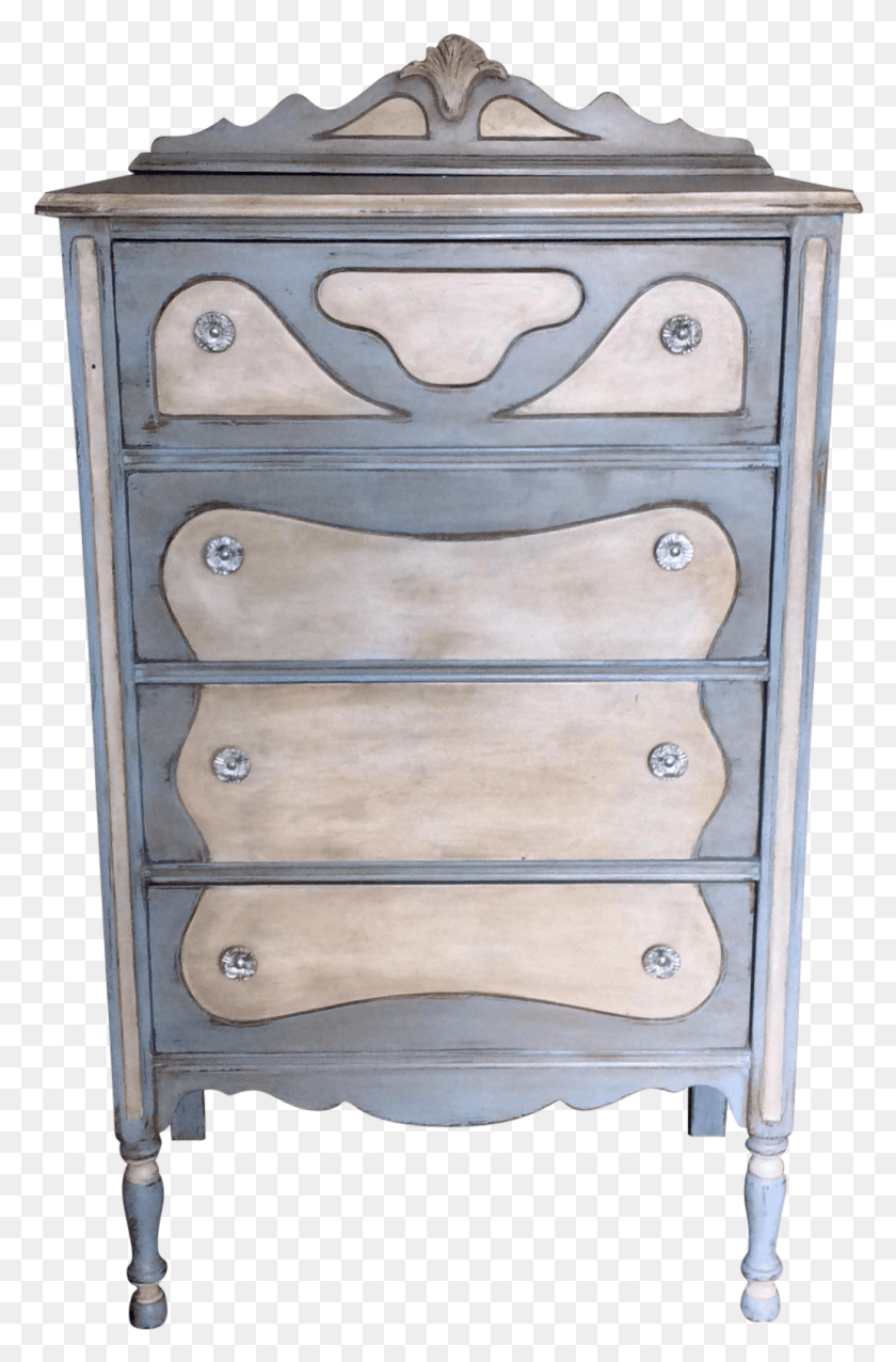 1030x1606 Hand Painted Blue Dresser On Chairish Chest Of Drawers, Furniture, Cabinet, Drawer HD PNG Download