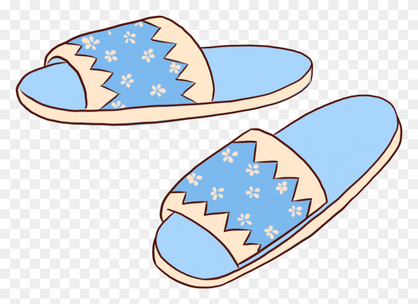 1613x1141 Hand Painted Cartoon Daily Necessities Slippers, Clothing, Apparel, Sombrero HD PNG Download