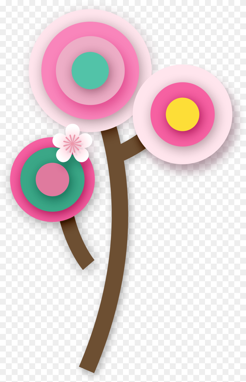 2113x3279 Hand Painted Cartoon Flat Flower Decoration Vector Clip Art, Candy, Food, Sweets, Cross PNG