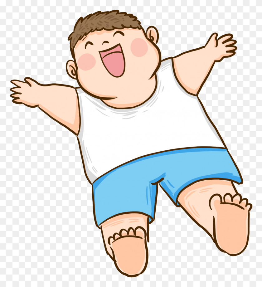 1330x1468 Hand Painted Cartoon Happy Boy And Psd, Arm, Face, Sport Descargar Hd Png