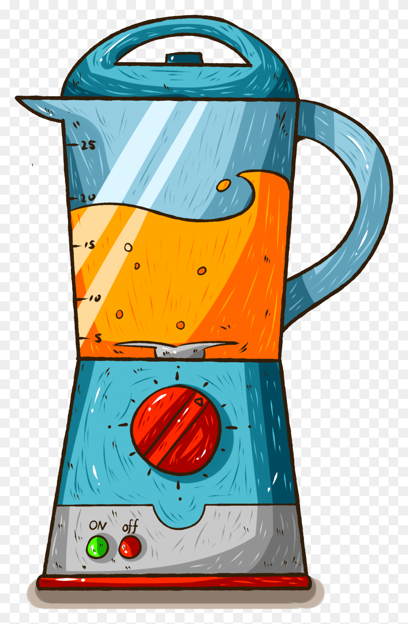 2490x3905 Hand Painted Commercial Household Goods Juicer Home Appliance, Glass, Jug, Stein Descargar Hd Png